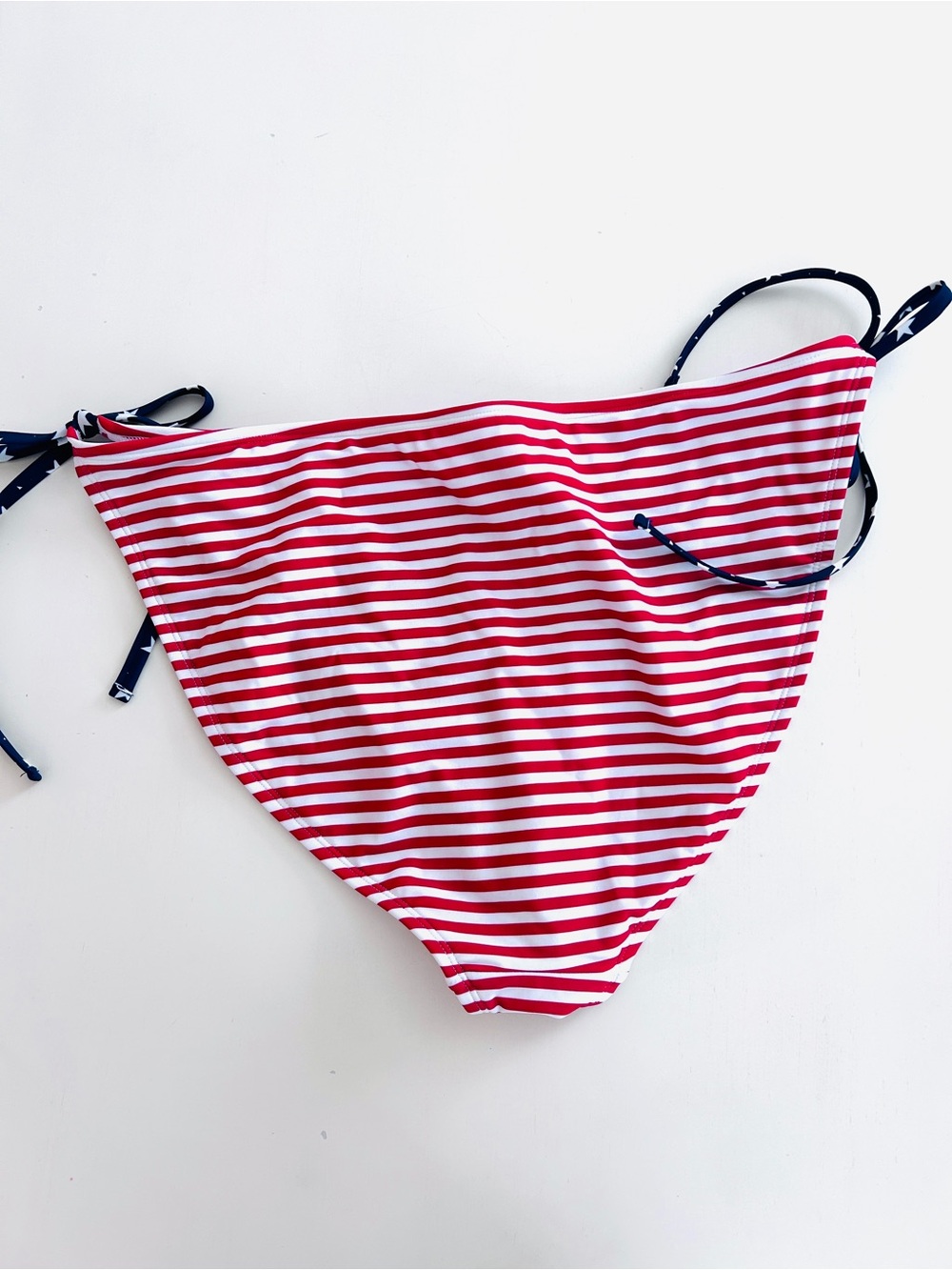 Patriotic Red White & Blue Stripe Tie Side Bikini Bottoms | 2X | NWOT - Picture 5 of 7